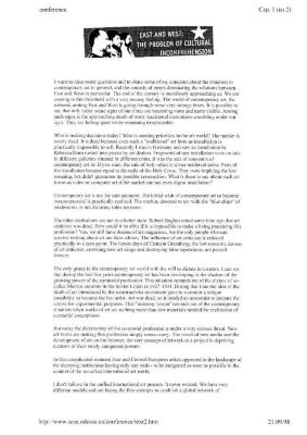 "East and West: the problem of cultural incomprehension". Текст доповіді Костянтина Акінши на конференції 