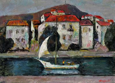 Пейзаж з яхтою